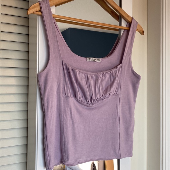 3 For $25! Stradivarius Lavender Bustier Style Tank Top - Picture 2 of 4